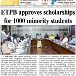 ETPB APPROVES SCHOLARSHIP FOR 1000 MINORITY STUDENTS