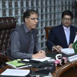 Farewell Meeting of Former Chairman of Evacuee Trust Property Board Arshad Farid Khan Holds with Boards Officers Through Video Link.